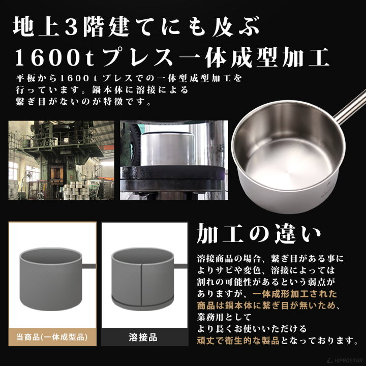 ステンレスずんどう両手鍋 内径約26cm 高さ約18cm お気に入り 高さ約18cm