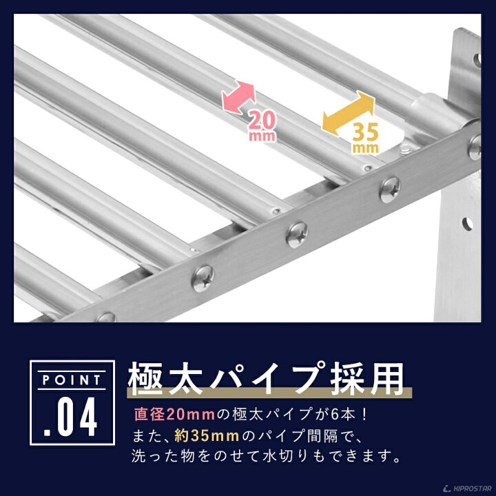 楽天市場】業務用 水切棚 パイプ棚 PRO-WSP150 幅1500mm 奥行き 300mm 