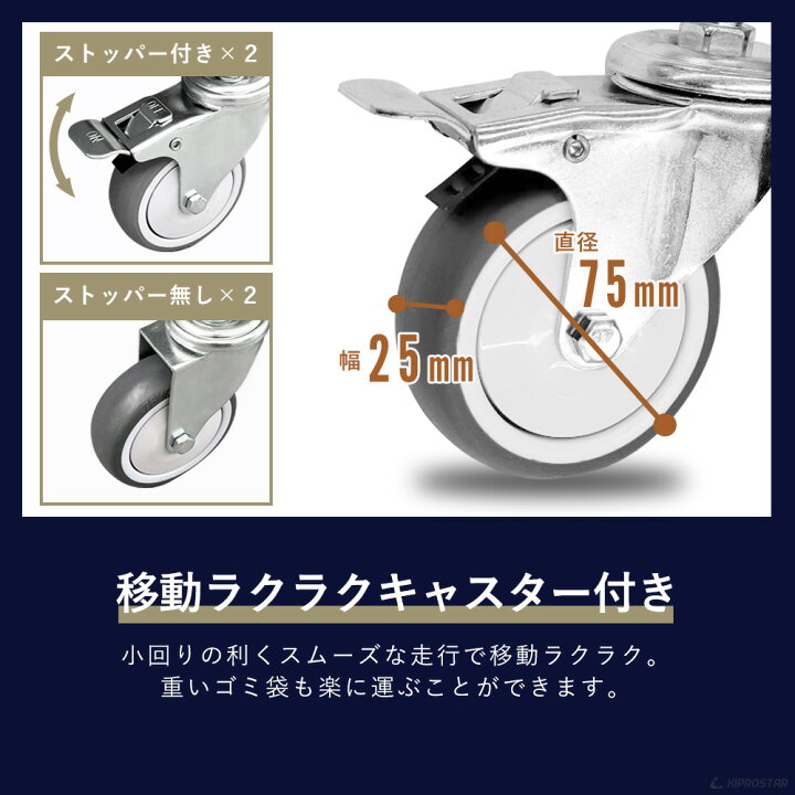 楽天市場】キャスター付 ゴミ箱 業務用 45L PRO-DC45【ゴミ袋 45L 