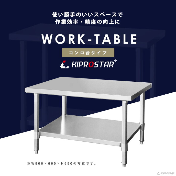 楽天市場】ステンレス コンロ台 業務用 調理台 1200×600×650 板厚1.2mm 