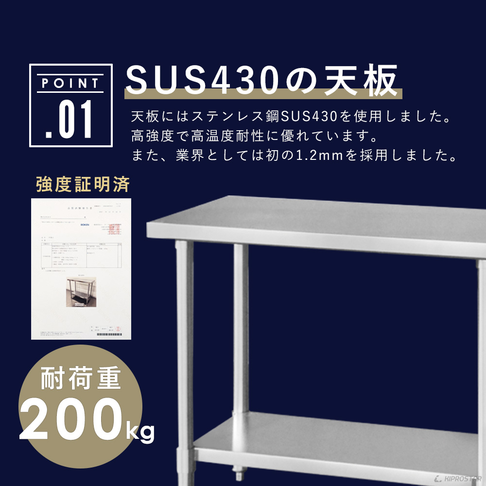 楽天市場】ステンレス作業台 業務用 調理台 1000×600×850 板厚1.2mm
