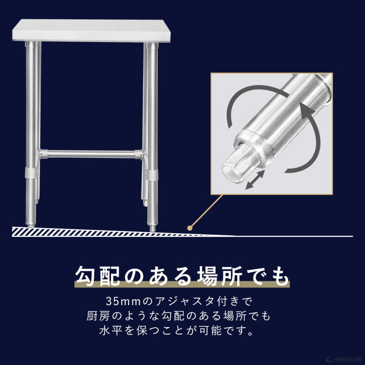 楽天市場】ステンレス 作業台 スノコなし 三方枠 業務用 調理台 450 