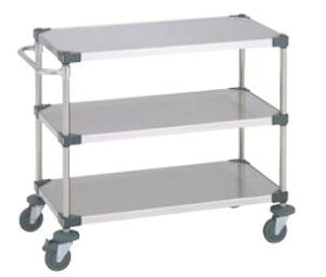 スーパーエレクター・カート UTSカート NUTS3-S【代引き不可】【業務用配膳車 キッチンワゴン キャスター付ワゴン】【エレクター】【ステンレスカート】【業務用厨房機器厨房用品専門店】