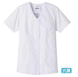 女性用調理衣 半袖 FA-332(ホワイト) L【コック服】【制服】【ユニフォーム】【Apron】【台所着】【厨房着】【シェフ服】【cock　ware】【業務用厨房機器厨房用品専門店】