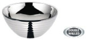 18-8 サラダボール/ライン(ダブル) 二重中空構造 23cm【バイキング】【ビュッフェ】【サラダ】【サラダバー】【保冷】【業務用厨房機器厨房用品専門店】