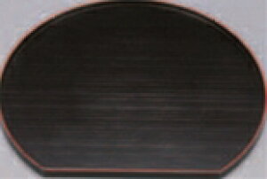 切立半月盆 黒千筋天朱 尺1寸【お盆】【和風盆】【料理盆】【会席盆】【懐石盆】【本漆盆】【木製盆】【半月盆】【トレイ】【トレー】【1-127-1】