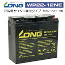 12V22Ah シールドバッテリー WP22-12NE LONG 耐久性1.5倍 期待寿命3〜5年 完全密封型鉛蓄電池 電動リール 電動バイク …