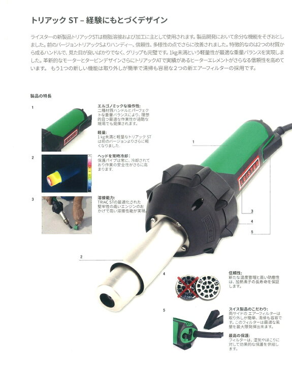 ライスター TRIAC ST ヒートガン 100V【野田愛宕店】【店頭取引限定 