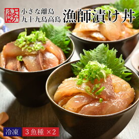 九十九島高島漁師漬け丼 3魚種計400～600g 1袋は100g海鮮漬け 漬け丼 漬け 鯛 タイ イサキ コロダイ アジ ブリ 刺身 海鮮丼 漬け魚 海鮮漬け丼 ギフト ギフトお取り寄せ 海鮮 セット プレゼント 冷凍 味付 実用 時短 海鮮丼の具 海鮮丼セット 父の日 簡単 詰め合わせ