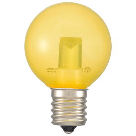 OHM LEDミニボール球装飾用 G40/E17/1.2W/52lm/クリア黄色 LDG1Y-H-E17 13C