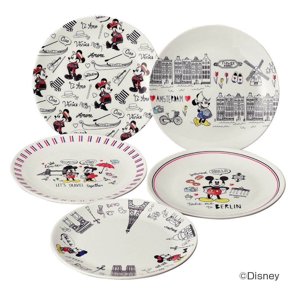 毎日使いたくなる可愛いお皿セット Disney ディズニー 新到着 ミッキー フレンズ ケーキ皿5枚セット LET’S 51910 D-MF56 新しいスタイル TRAVEL