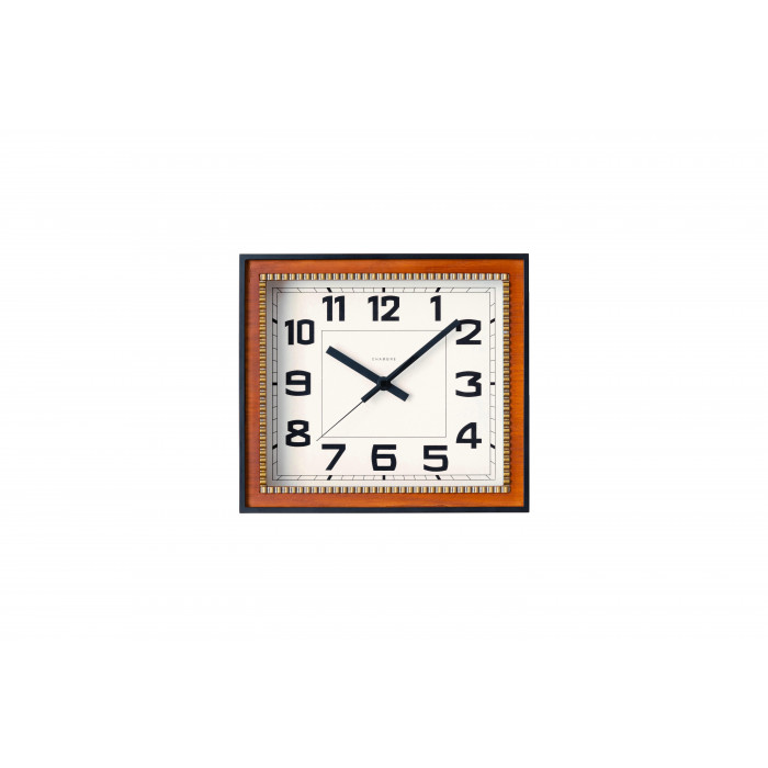 洋室から和室まで幅広く使用できるレクタングルクロック。 BRASS RECTANGLE CLOCK 掛置き兼用時計 CAFE BROWN・CH-053CB 置物 掛け時計