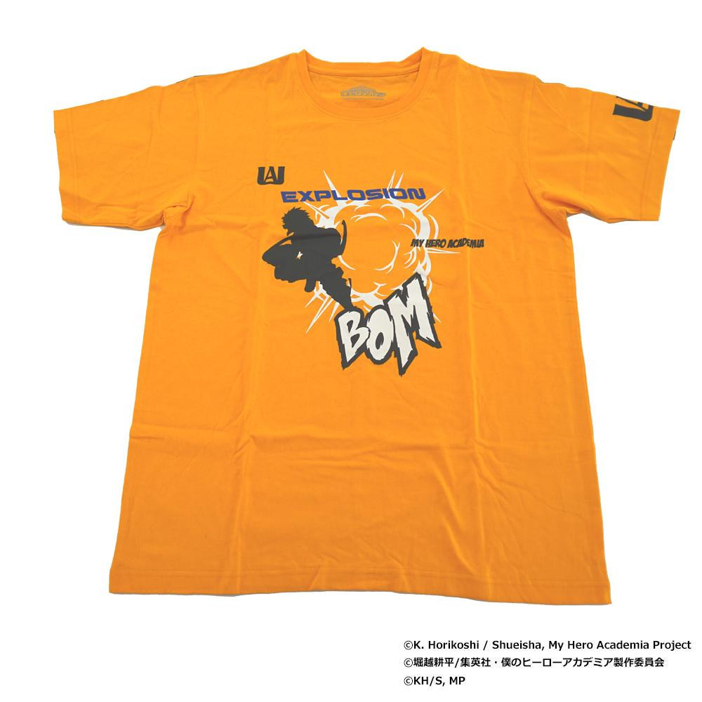 激安価格の 僕のヒーローアカデミア 爆豪勝己のシルエットTシャツ Tシャツ 15周年記念イベントが 爆豪勝己 シルエット X513-824 トップス 014 春夏 レディース オレンジ