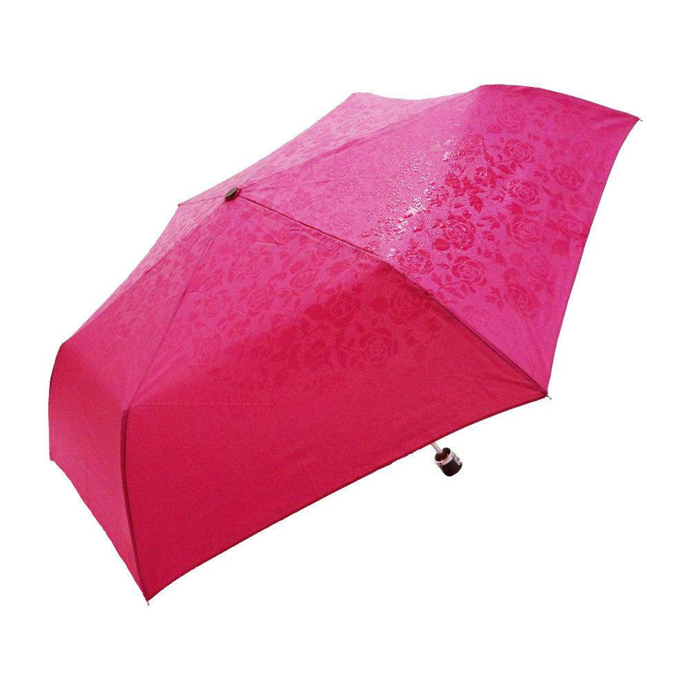 雨の日が少し楽しくなるおしゃれな傘 濡れると柄の浮き出る傘 折りたたみ 希望者のみラッピング無料 55cm mini M55-1717 傘 ピンク お得 バラ柄