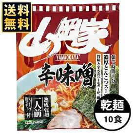 【お取り寄せ】山岡家 ラーメン 【お徳用】 辛味噌 乾麺1種類10食セット 有名店 液体スープ 濃厚