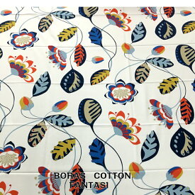 【アウトレット】Boras cotton ボロスコットン（ボラスコットン） ファブリック生地 FANTASI 9594-416 Blue ブルー 【クリックポストでのお届け、日時指定不可】【50cm（数量5）以上からの10cm単位でのカット売り】