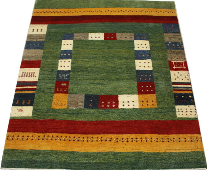 楽天市場】ペルシャギャベ ラグ カーペット ウール100% ギャッベ 絨毯  