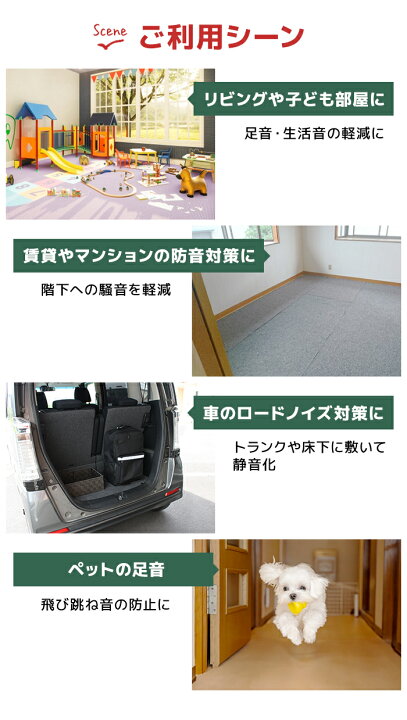楽天市場】防音マット 床用 吸音・遮音 ニードルフェルトシート 日本製 