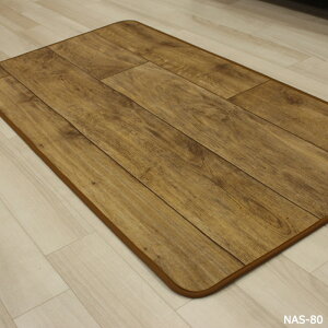 洗えるカーペット ロボフロア 防炎 抗菌 マット 日本製 耐久性 丈夫 カーペット じゅうたん ダイニングラグ 滑りにくい ウッド 木目調 約50×200cm クリーンロボ ナチュラルズ (A) 引っ越し 新生