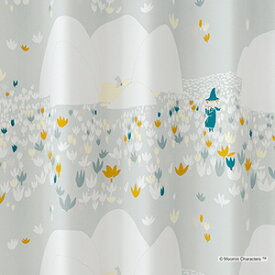北欧 デザインカーテン 洗える 遮光 日本製 ムーミン おしゃれ 既製サイズ 約幅100×丈135cm ソフトメロディ (S) 引っ越し 新生活 楽天スーパーSALE