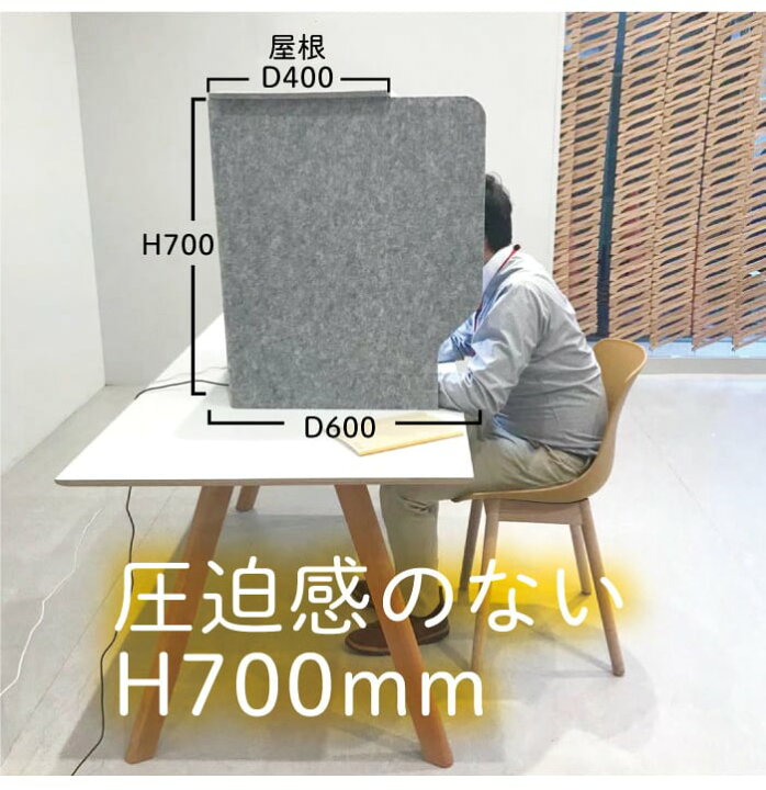 楽天市場】防音 吸音 フェルトボード Felmenon 屋根付き デスク用 