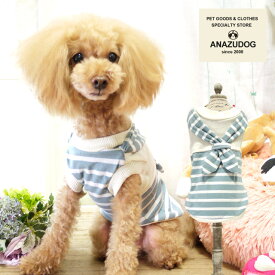 スカーフストライプ タンク ドッグウエア 小型犬 猫 ペット用品 犬服 かわいい ペット 春夏
