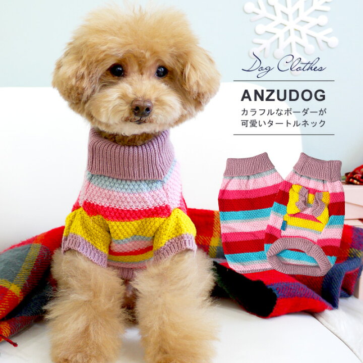 楽天市場】カラフル タートルニットセーター 犬服 ドッグウエア 小型犬 