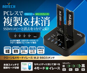 M.2 NVMe SSD �N���[����4���[�h�C���[�X�X�^���h AOK-NVMERCL-20G ���ׂ�i