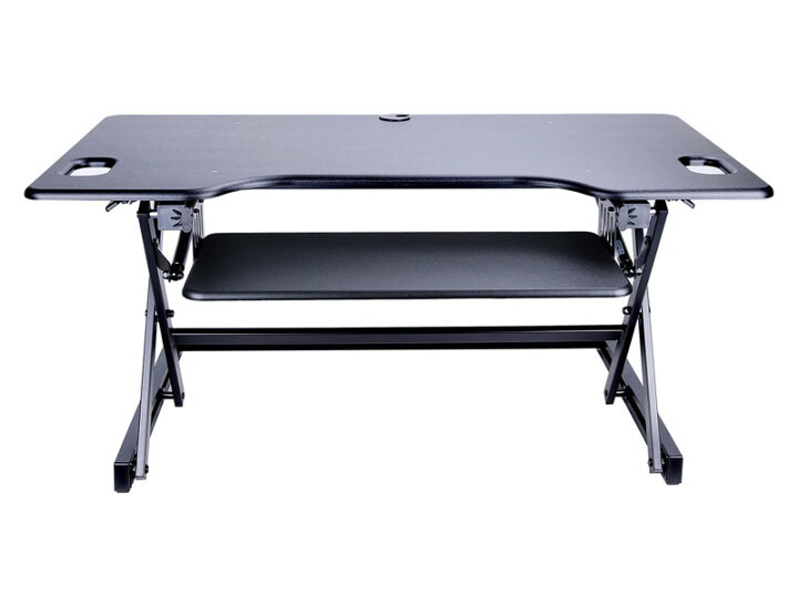 楽天市場 昇降デスク スタンディングデスク 卓上 机上 デスク 折りたたみ 無段階 幅1160 インテリア イラストレーター ガス キーボード 収納 組み立て不用 在宅 座卓 在宅勤務 手動式 Netの穴場omix