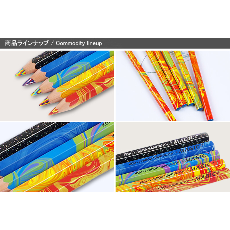 楽天市場】コヒノール KOH-I-NOOR 色鉛筆 マジックペンシル太軸3色いろ