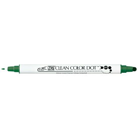 呉竹 KURETAKE カラー筆ペン ZIG クリーンカラードット ZIG CLEAN COLOR DOT 水性染料インキ ブラック レッド サーモン ピンク ブルー デニム ブルーボネット グリーン オーシャン フォーン バイオレット ヒアシンス プラチナ アイランドコーラル スプラッシュ TC-6100