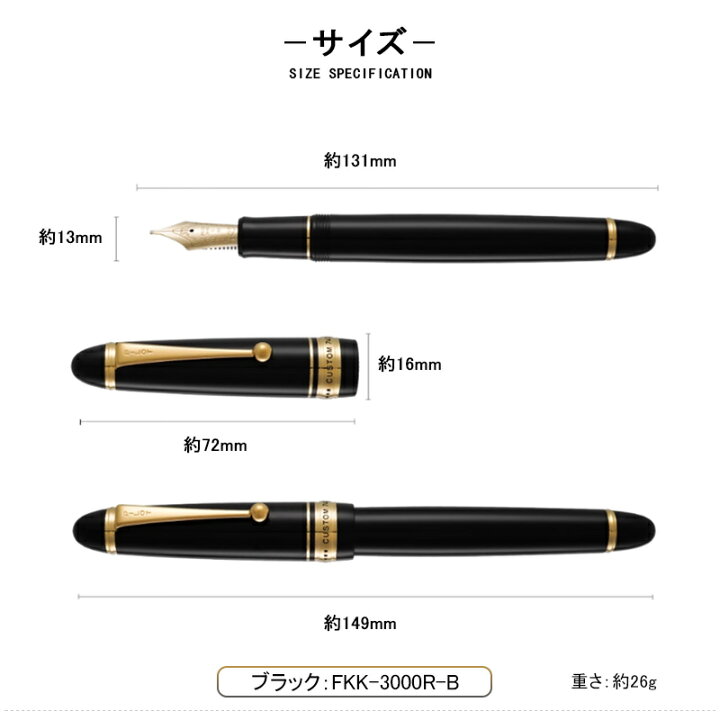 楽天市場】名入れ 万年筆 パイロット PILOT カスタム743 CUSTOM 743  