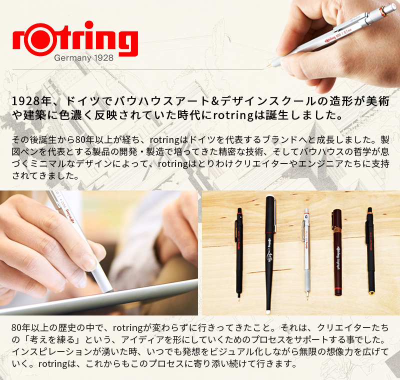 楽天市場】ロットリング ROTRING 消耗品 ボールペン替芯 4 in 細字 F 