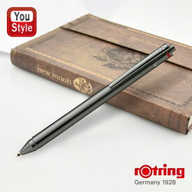 ロットリング ROTRING 多機能ペン マルチペン 4 in 1 ボールペン（黒・赤・青）+ペンシル（0.5mm）ガンメタリック 1904455/SO502700F