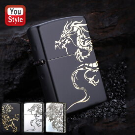 ジッポー ZIPPO ライター TIGER&DRAGON マットブラック エッチング 金サシ仕上げ 銀メッキ いぶし仕上げ エッチング 2BKG-DR 2BKG-TIGER 2SI-DR2 2SI-3DR 喫煙具 オイルライター