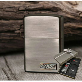 【あす楽】名入れ ライター ジッポー ライター ギフトセット ZIPPO 7点ギフトセット スタンダード レギュラー ユーズド オイル小缶 133ml フリント 6個付 全5色 202M-Z 2UD ギフト 特製ボックス付属 プレゼント オイル ライター 名前入り 名入り