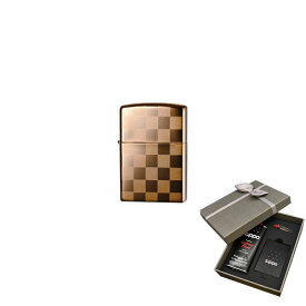 【あす楽】ZIPPO ジッポー ライター ギフトセット ジオメトリック COLOR CHECK チェック 定番 市松模様 チェック柄 GEOMETRIC 25CK 全7色 6点ギフトセット スタンダード レギュラー/スリム オイル小缶 133ml フリント 6個 ギフト 特製造ボックス付属 プレゼント 喫煙具