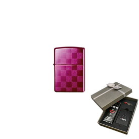 【あす楽】ZIPPO ジッポー ライター ギフトセット ジオメトリック COLOR CHECK チェック 定番 市松模様 チェック柄 GEOMETRIC 25CK 全7色 6点ギフトセット スタンダード レギュラー/スリム オイル小缶 133ml フリント 6個 ギフト 特製造ボックス付属 プレゼント 喫煙具