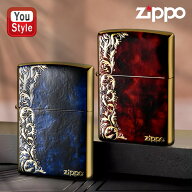【P5倍要エントリー】 ジッポー ZIPPO ライター マーブル MARBLE マーブル アラベスク 金メッキ 両面加工…