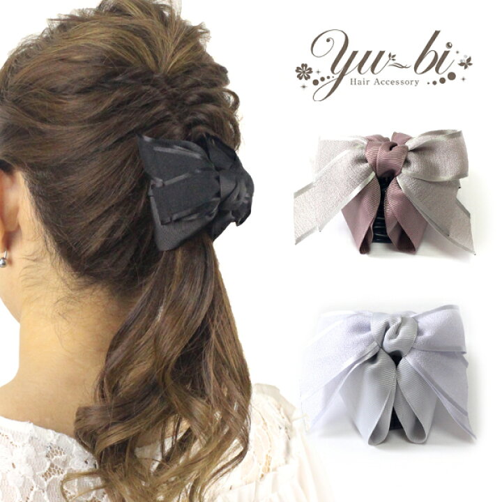 楽天市場】【定形外郵便OK290円】ヘアクリップ/華やか シフォン  