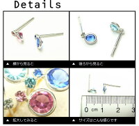 零れ落ちるスワロフスキーのしずくピアス