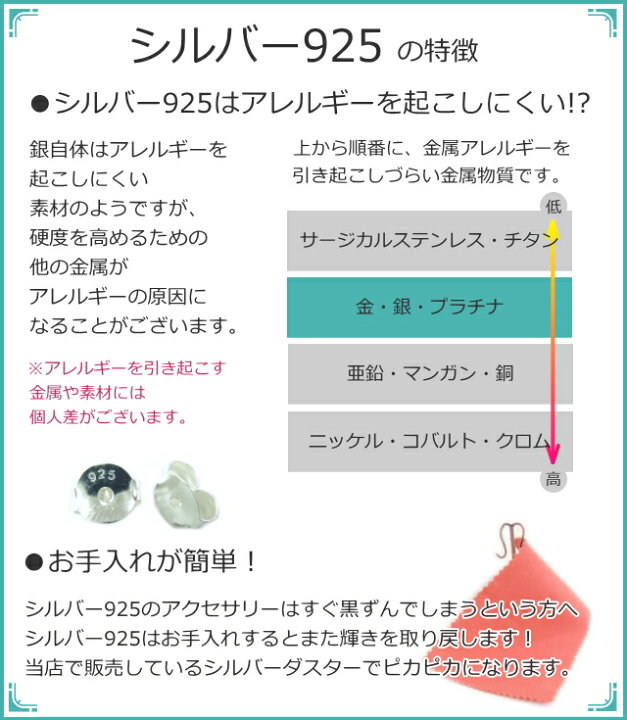 楽天市場】シルバーパーツ 1個で1セット 直径3.9mmタイプでシンプル 