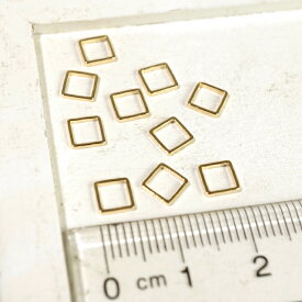正方形 ひし形 ゴールド シルバー 10個1セット アクセサリーパーツ 手作り ハンドメイド 材料