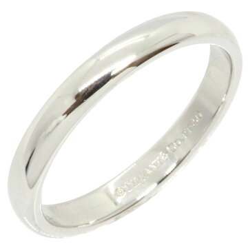 ティファニーリングクラシックバンド3MMPTプラチナ15号中古指輪結婚指輪マリッジリングペアリングTIFFANY&Co