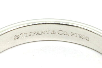 ティファニーリングクラシックバンド3MMPTプラチナ15号中古指輪結婚指輪マリッジリングペアリングTIFFANY&Co