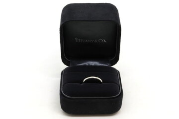 ティファニーリングクラシックバンド3MMPTプラチナ15号中古指輪結婚指輪マリッジリングペアリングTIFFANY&Co