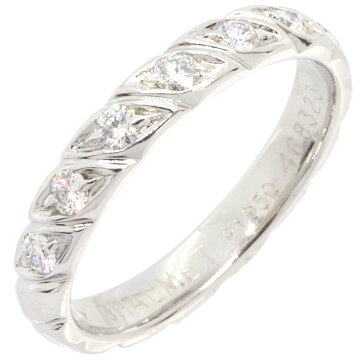 ショーメリングトルサードマリッジリングハーフパヴェダイヤ082724Ptプラチナ18号中古指輪結婚指輪メンズCHAUMET