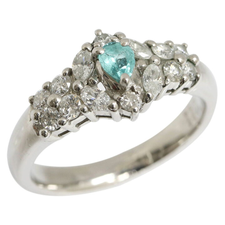 楽天市場】【中古】パライバトルマリン ダイヤモンド リング 0.11ct 