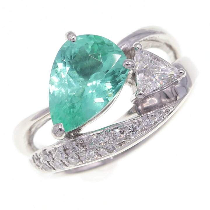 楽天市場】パライバトルマリン ダイヤモンド リング PT1.95ct D0.36ct  