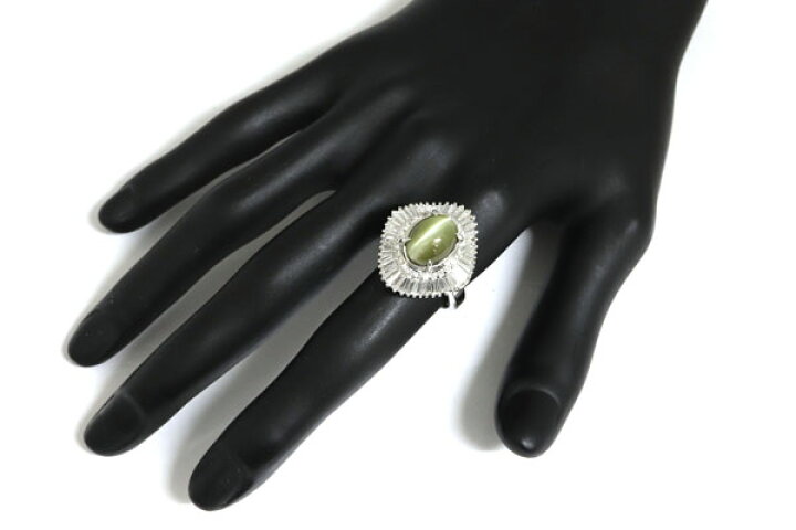 楽天市場】【中古】キャッツアイ ダイヤモンド リング 7.96ct D1.41ct 